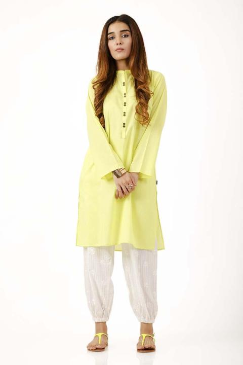 EGO Fall Collection 2019  Simpleton 2.0  Yellow Cotton Kurti For Women