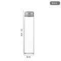 Aluminum Mini Glass Bottles Food Grade Small Transparent Screw Top Bottles Glass Mini Aluminum Lids for 未知 Samples Storage. 