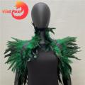 Fuax Feather Scarf Soft Adjustable Faux Feather Shawl for Cosplay Stage Performance Gothic Collar Scarf Dancer Costume Wrap Cape Retro Style Fuax Feather Shawl. 