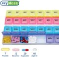 28 Days Pill Box – Weekly Organizer for Right Doses & Convenient Medication Management. 