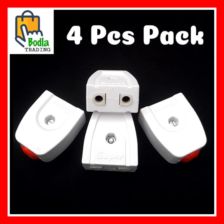 4 Pcs Electric 2 Pin Female Plug Socket High Quality Used with Male Plug