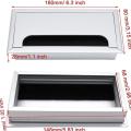 COMPUTER DESK OFFICE TABLE WIRE CAP / WIRE COVER ALUMINIUM RECTANGLE 6 X 3. 