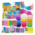 pack of 24 slime and 12 glitter bottle and water orbeez balls and orbeez animals and 2 clay mitti / stick only KS. 
