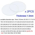 2PCS 1mm Thickness Round Watch Glass Crystal 15-45mm Smart Watch/Wristwatch Replacement Glass Lens Flat Mirror Watchmaker. 