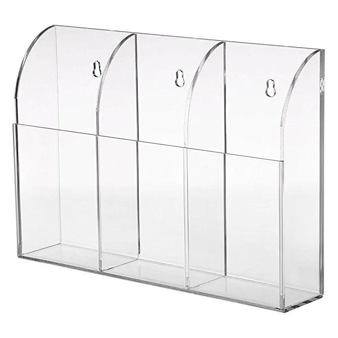 Clear%20Acrylic%20TV%20AC%20Remote%20Control%20Holder%203%20Compartments%20-%20Image%202
