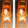 Baby walker toy trolley with doll. 