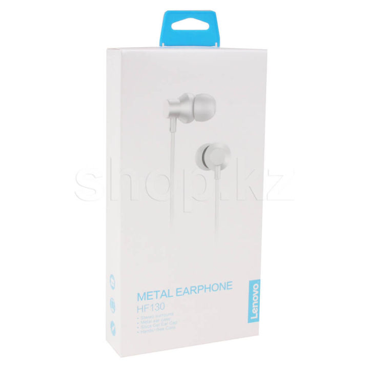 LENOVO HF130 METAL WIRED EARPHONE WITH MIC & MICROPHONE Lenovo HF-130 3.5mm In-ear Wired Earphones - Sound Heavy Sub woofer Driver - Stereo Sports Earbuds with Mic for Xiaomi Oppo ios Samsung