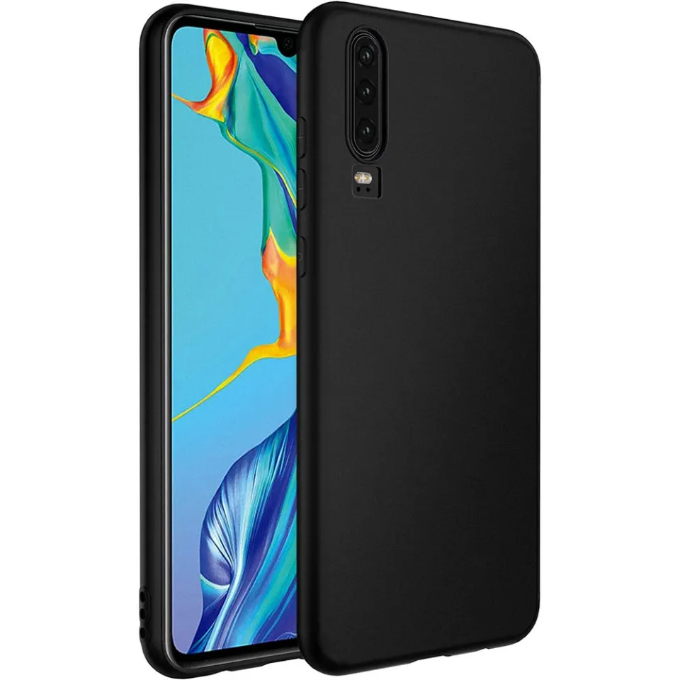 Yoedge Cover Per Huawei P30 Lite, Custodia In Silicone TPU Nero Con Disegno Di Piante, Sottile E Antiurto, Protezione 360°
