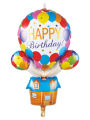 HAPPY BIRTHDAY HOUSE IN THE AIR FOIL BALLOON ( 61.5 cm x 92.5 cm ). 