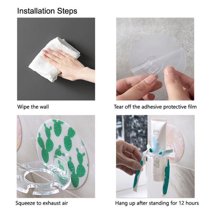 Self-adhesive%20Wall%20Mount%20Toothpaste%20Dispenser%20Toothbrush%20Holder%20Storage%20Squeezer%20Shaver%20Holder%20Bathroom%20Organizer%20Accessories%20-%20Image%205
