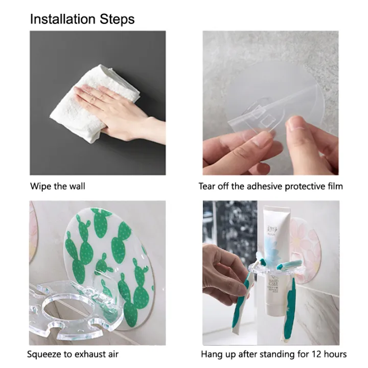 Self-adhesive%20Wall%20Mount%20Toothpaste%20Dispenser%20Toothbrush%20Holder%20Storage%20Squeezer%20Shaver%20Holder%20Bathroom%20Organizer%20Accessories%20-%20Image%205
