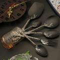 29 Pieces Stainless Steel Black Cutlery Set [I M Collection]. 