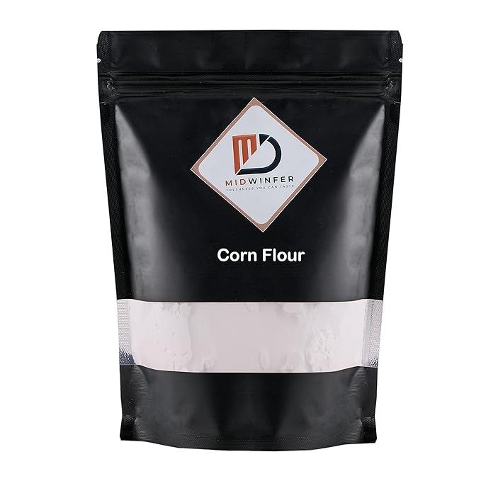 Midwinfer Natural Corn Flour 200g (Makkai/Makki Atta/Ararot,Starch/Maize Atta) Gluten Free
