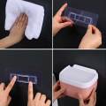 Wall Mounted Toilet Roll Holder With Shelf Storage Rack, Toilet Tissue Box, Punch-free Toilet Paper Holder Box, Waterproof Storage Toilet Paper Storage Rack. 