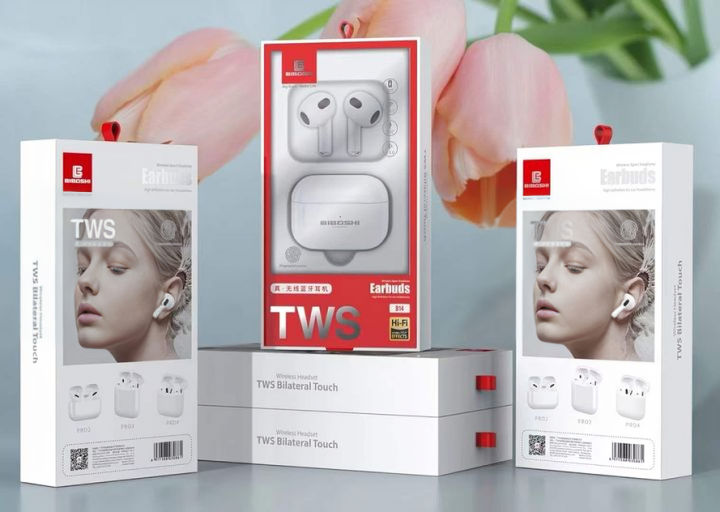 Biboshi Air pods 3rd Generation B-14 TWS Earbuds | Active Noise Cancellation and Base | Best for Gaming and Media consumption