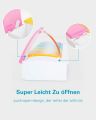 Eono 7 Day Pill Organizer Box 7 Compartments Medicine Box BPA Free for Vitamin, Fish Oil Tablets, Medicines or Additives (German Days of Week). 