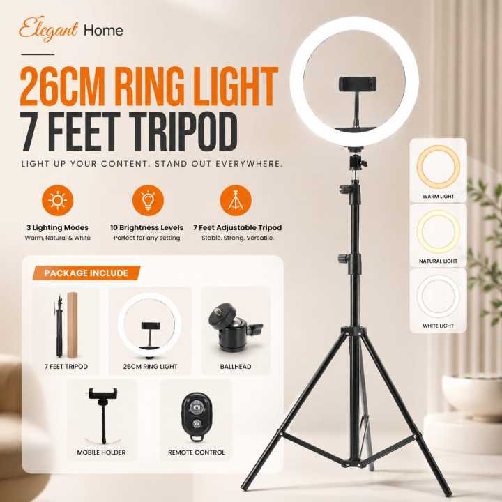 26cm%20Ring%20Light%20With%20Stand%20Mobile%20Holder%20With%207Feet%20Tripod%20in%20Three%20Different%20Mode%20Light%2026%20CM%20ringlight%207%20feet%20tripod%20stand%203%20Modes%20RingLight%20Vlogging%20Light%20Mobile%20Phone%20Photography%20Light%20-%20Image%202