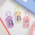 Kawaii DIY Photo Card Keychain Photo Frame Ancient Card Transparent Acrylic Disc Star Chasing Pendant School Stationery. 