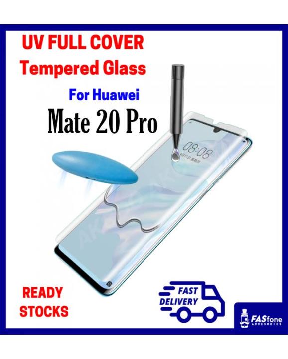 Huawei Mate 20 Pro UV Liquid Nano Optics Full Glue 3D Tempered Glass Screen Protector With Nano Scale Light