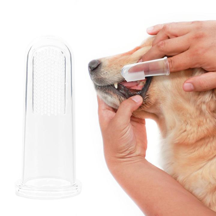 1 super soft finger toothbrush puppy dog puppy plush toy toothbrush tartar beyond bad breath dog care cat cleaning suppl