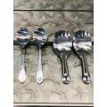 Spoons / Rice & Curry Spoons / Set of 4 Dish & Donga Serving Spoons (2 Rice Spoon + 2 Salan / Curry Spoons). 