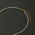 Jewelry Necklace 202mm Tennis Chain Necklace Women's Silver Gold Stainless Steel Frozen Necklace Women's Fashion 24. 