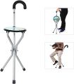 Walking Stick Portable Seat for Old People for Traveling. 
