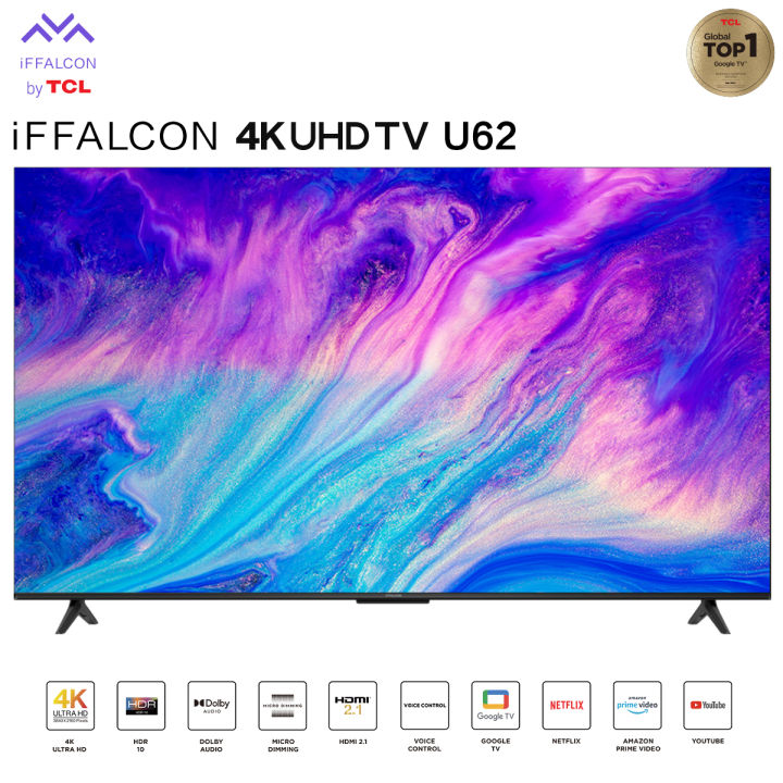 iFFALCON by TCL 55" U62 4K HDR TV/ 2 Years Brand Warranty