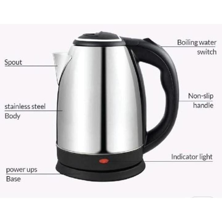 Lifestyle Fast Boiling Tea Kettle Cordleses Stainless Steel Finish Hot Water Kettle Tea Kettle Tea Pot Hot Water Heater Dispenser 2 Liter