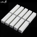 Monja 10Pcs White Nail Art Buffer Block Sanding Polishing Sponge Nail Files Fingernail Toe Buffing Grinding Manicure Tools. 