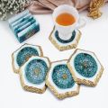 1 Agate Coaster Mold with Druzy Edges - Resin Coaster Mold. 