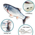 Rechargeable Electric Baby Sleeping Fish Toy Interactive Floppy Fish Cat Toy Auto Flopping USB Wiggle Plush Toy for Baby and Cat Moonlight. 