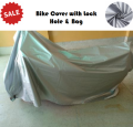 Motor Bike Cover All Sizes Bike Parking Top Cover With Lock Hole Dust, Scratch & Rust Proof, Waterproof For 70CC, 100CC, 125CC,. 