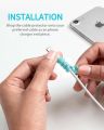 Universal Silicone Cable Protector Sleeves Cover Chargering Data Cable Protector for Smart Phones USB Mouse Cable Protector, Spiral Flexible Cord Saver for All Cell Phones Data Lines. 