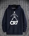 Cr7 Cristiano Ronaldo Printed Fleece Full Sleeves Pull Over Hoodie For Men & Boys. 