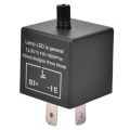 Electronic LED Adjustable Flasher Relay for Turn Signal Light Blinker CF13 JL-02 for Car Motorcycle. 