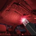 Car USB Atmosphere Ambient Star Light -BIMEE car Interior Lights LED Decorative armrest Box car roof Full Star Projection car Interior Atmosphere Lights - Red Color. 