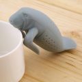 Cute Manatee Infuser Silicone Tea Strainers(Grey). 