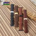 HIgh Quality Genuine Leather Watch Band Strap With Stainless Steel Butterfly Buckle Compatible With Appl Watch All Series 1, 2, 3, 4 and 5. 