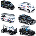 Diecast Police Cars Metal Playset Vehicle Models Collection Police Patrol Swat Truck Toy for Kids Pack of 6PCS. 