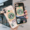 Jizetin (Free Lanyard) for iPhone 12 Mini Back Cover Coffee Macarons Luxury 6D Plating Case Side Pattern Soft Silicone Square Mobile Phone Cases. 