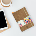 A5 Dotted Grid Journal, Bujo Notebook, Diary. 120 g/sm Ultra Thick Paper, 5mm Dot Grid, Premium Vegan Leather Hard Cover, 160 pages, Ivory color Pages, Round Corner. 