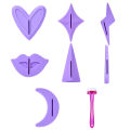 9Pcs Bikini Privates Shaving Stencil Set Female Pubic Hair Trimmer Shaver. 