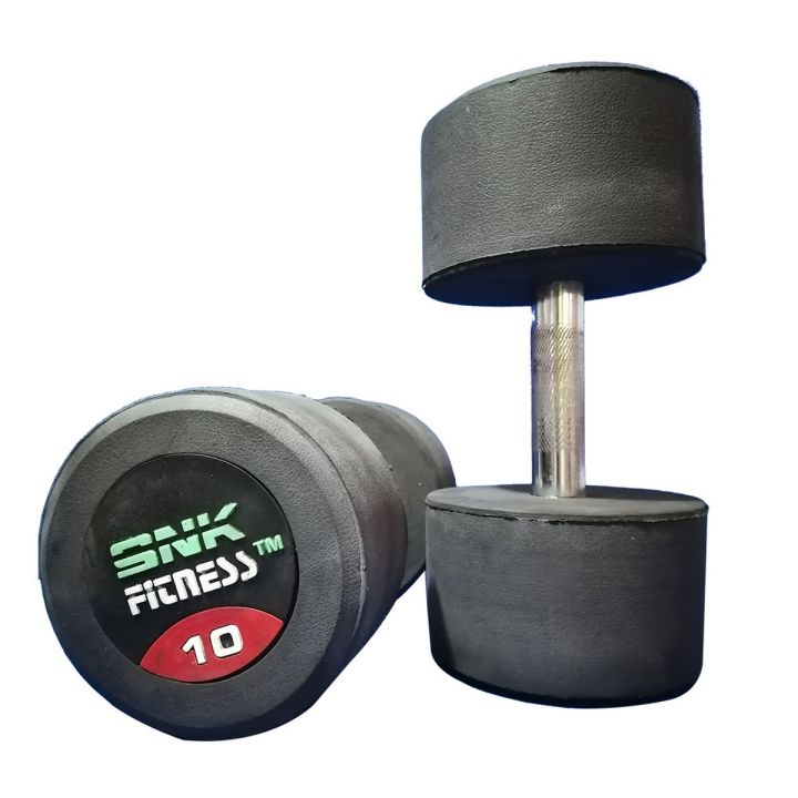 Pair Of 10 kg (10+10) Top Quality Rubber Coated Dumbbell Fitness Home ...
