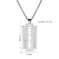 Razor Blade Necklace Movie Jewelry Peaky Blinders blade Pendants&Necklaces  Stainless Steel Necklace for Women Men Gift. 