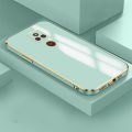 For Motorola Moto E7 Plus Back Cover Luxury 6D Plating Square Frame Shiny Case Camera Lens Protection Soft Silicone Mobile Phone Cases. 