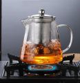 Techmanistan Glass Teapot with Heat Resistant Stainless Steel Infuser, Borosilicaate Glass Teapot, Glass Tea Kettle. 