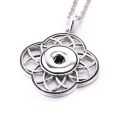 2022 New Snap Jewelry Necklaces Vintage Metal Rhinestone 18mm Snap Button Necklace for Women White Snaps Pendant Necklace Gift. 