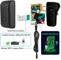 EFISH Power Supply Adapter 12V 1A 12W,Power Plug for 12V Home Appliances+7Plugs Black. 