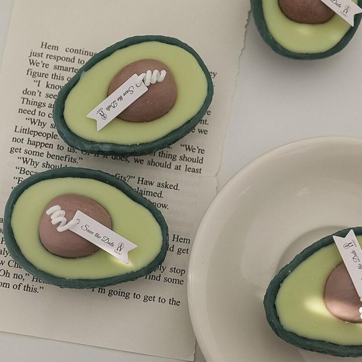 Avocado Scented Candle Creative IG Style Fruit Candle Aromatherapy for Birthday Wedding Photography Home Decoration